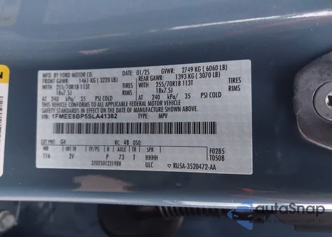 2025 Ford Bronco Outer Banks z USA, uszkodzony, nr VIN 1FMEE8BP5SLA41382